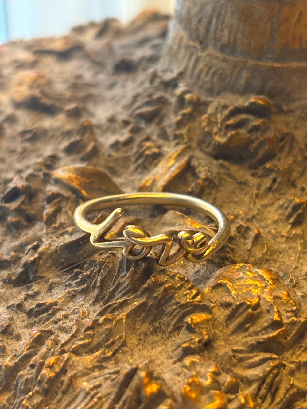 Tiffany & Co. 'Love' Script Ring - Gold